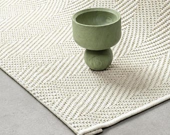 Off White Sisal Rug: Indoor Outdoor flatweave rug, modern home decor area jute style floor mat