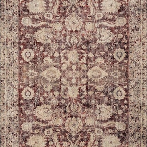 Traditional Rug 9x12, Persian Rug 5x8, Turkish Red Rug 6x9, Distressed Rug, Oriental Rug, Burgundy Red Beige Area Rug Boho Style New Carpet