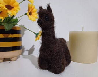 Needle Felted Woolly Alpaca. Handmade Alpaca Gift. Felted Animals. Alpaca Lovers, Animal Gifts.