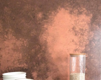 Kitchen backsplash aged copper effect (Rustic Brown)