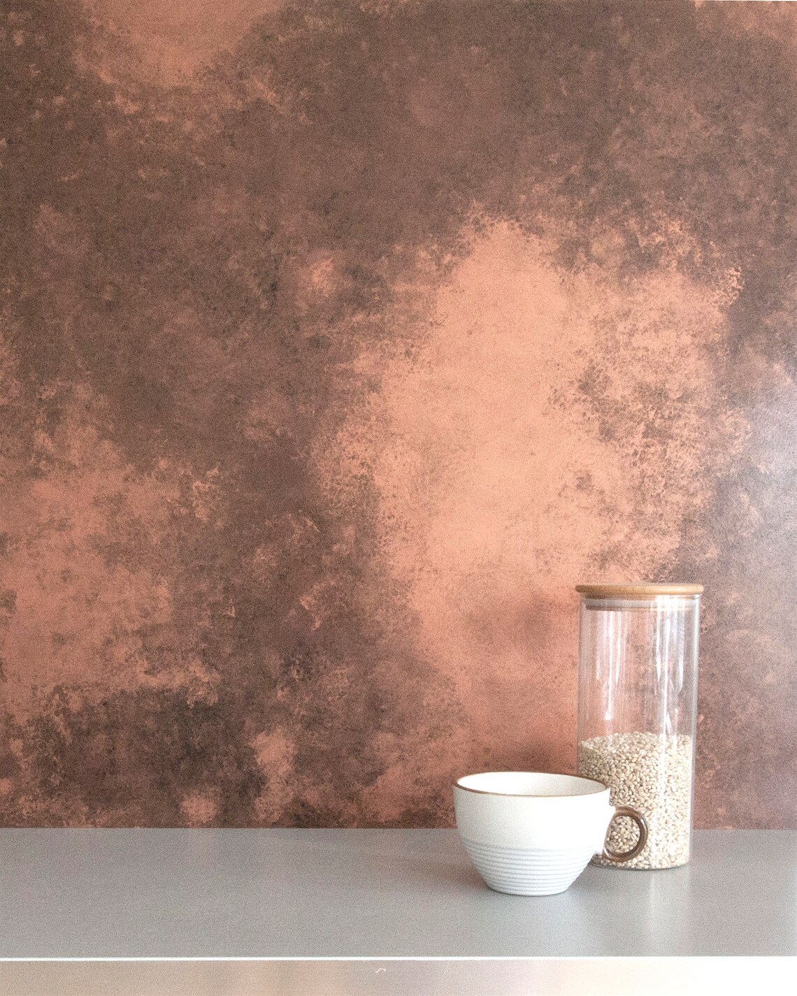 Kitchen Backsplash Aged Copper Effect Etsy UK