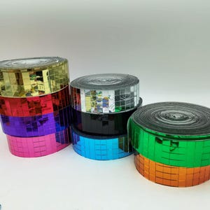 1x1 cm selbstklebende Spiegelmosaikfliesen aus Echtglas, quadratisch, 5 m lang