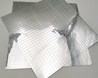 Self-Adhesive Mirror Mosaic Tiles: 50 Sheets, DIY Crafts