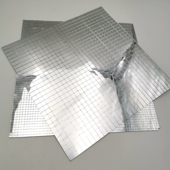 1 sheet, Silver Mirror Glass Mosaic Tiles