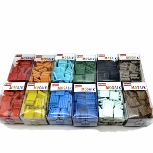 3kg 2x2 cm tessere di mosaico in vetro in 12 colori, 260 g per colore