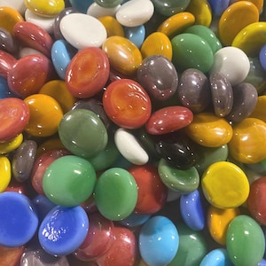 Opaque Glass Nuggets: Decoration Stones, 17-20mm, 1kg (250 Pieces)