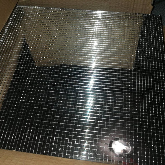 Mirror Glass Tile 5x5mm/piece 30x30cm/sheet Self-adhesive 1.5 Mm Thickness  Silver and Gold Color 