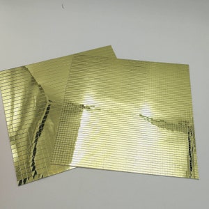 Mosaico a specchio color oro 5 x 5 mm o 10 x 10 20 x 20 mm con supporto autoadesivo