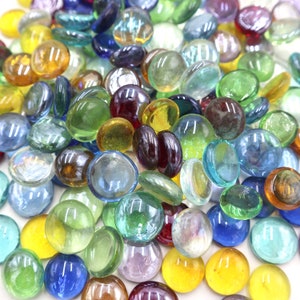 500g Transparent Glass Nuggets: Decorative Glass Beads (17-20mm)