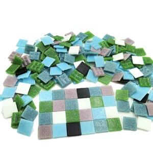 1kg 2x2cm Glass mosaic mixed tiles in jar about 330 pieces zdjęcie 4