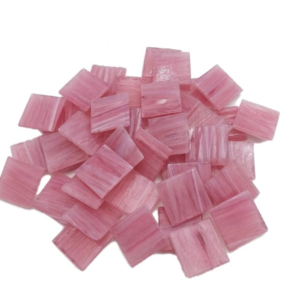 150g Azulejos de mosaico rosa de 2 x 2 cm (ca.50pieces) o 1x1 cm (ca.200pieces)