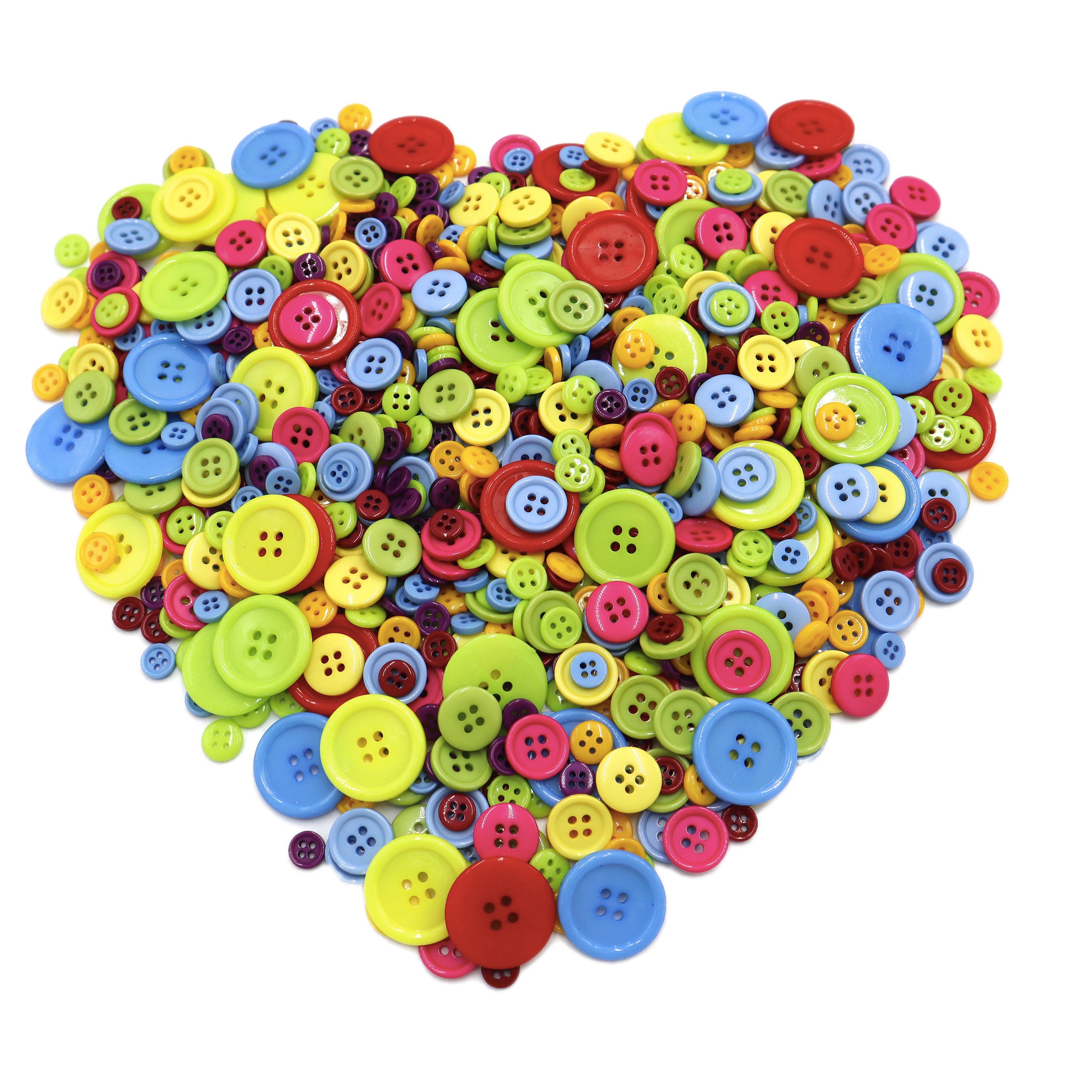 Set Di Bottoni Rotondi Bianchi - Bottoni Da Cucito Da 12 Mm - Lotto Di Bottoni All'ingrosso Per Lavori Artigianali, Bottoni In Plastica Piccoli A 4 Fori, 18L Ottimi Per Cucire, - Italia - Foto 3