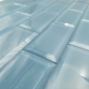 Beveled Edge Glass Subway Tile: Kitchen & Bath (150x75x6mm)