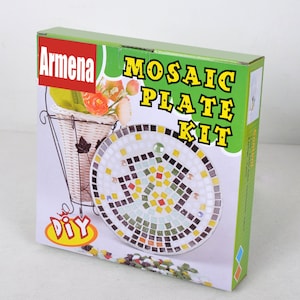 Kit de manualidades con plato de mosaico: motivos navideños (20 cm)