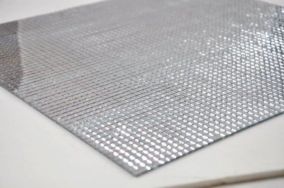 Mirror Glass Tile 5x5mm/piece 30x30cm/sheet Self-adhesive 1.5 Mm Thickness  Silver and Gold Color 