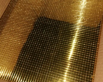 Feuille de mosaïque autocollante dorée miroir 5 x 5 mm, dimension 30 x 30 cm 3600 pièces/feuille