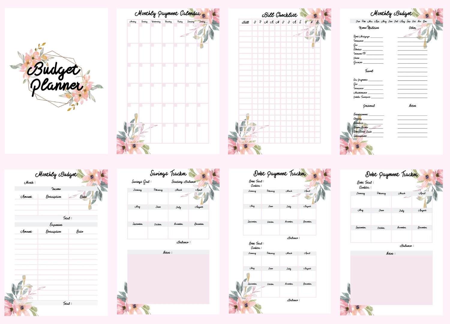etsy budget planner etsy budget planner