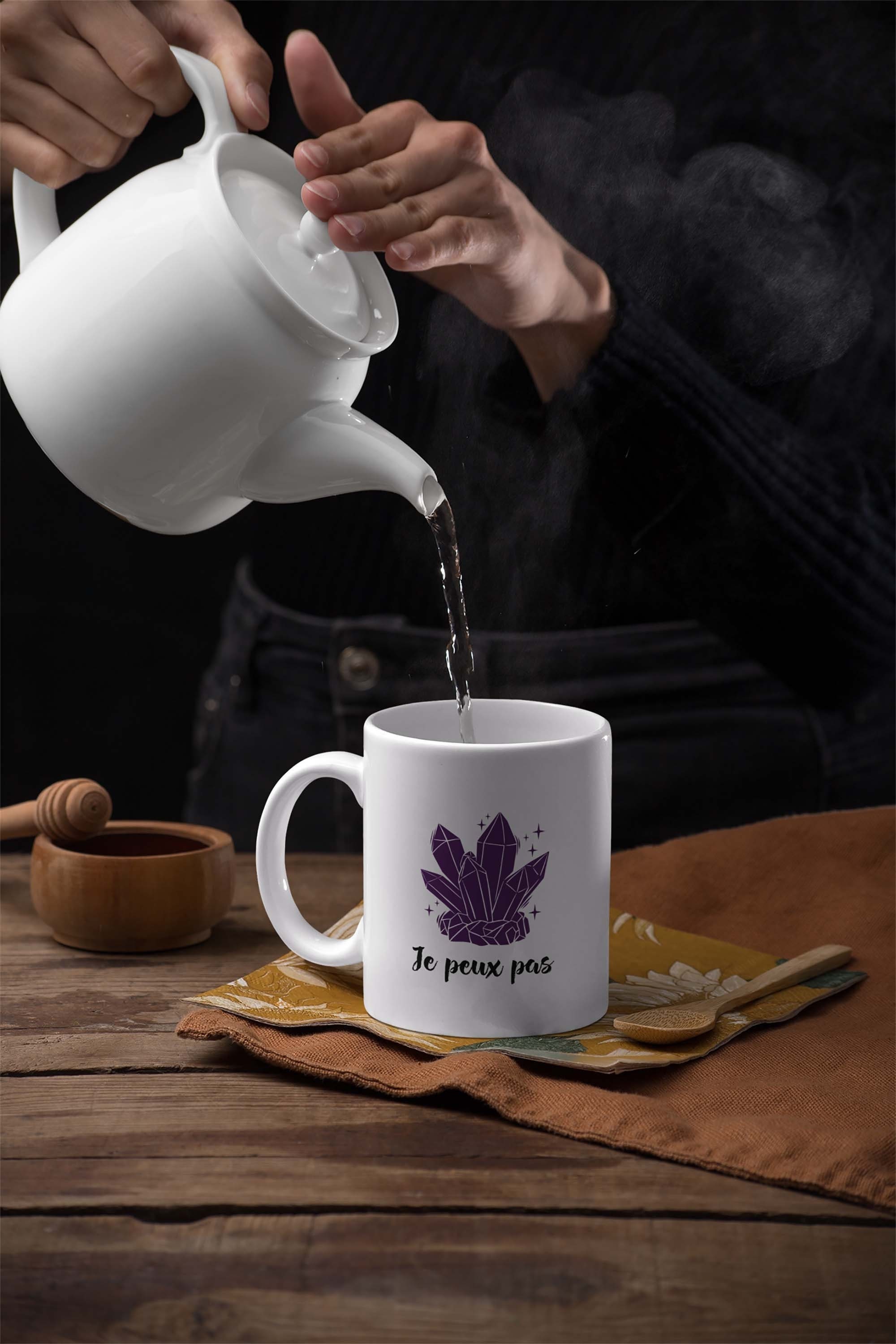 Mug Impression Française - Je Dois Recharger Mes Cristaux Witch Lithothérapie Cadeau Femme