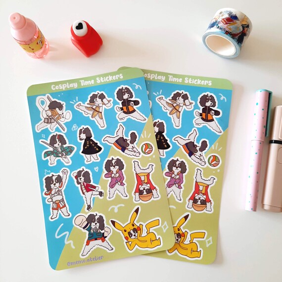 Sticker Sheet Cosplay Bullet Journal Stickers Planner Etsy
