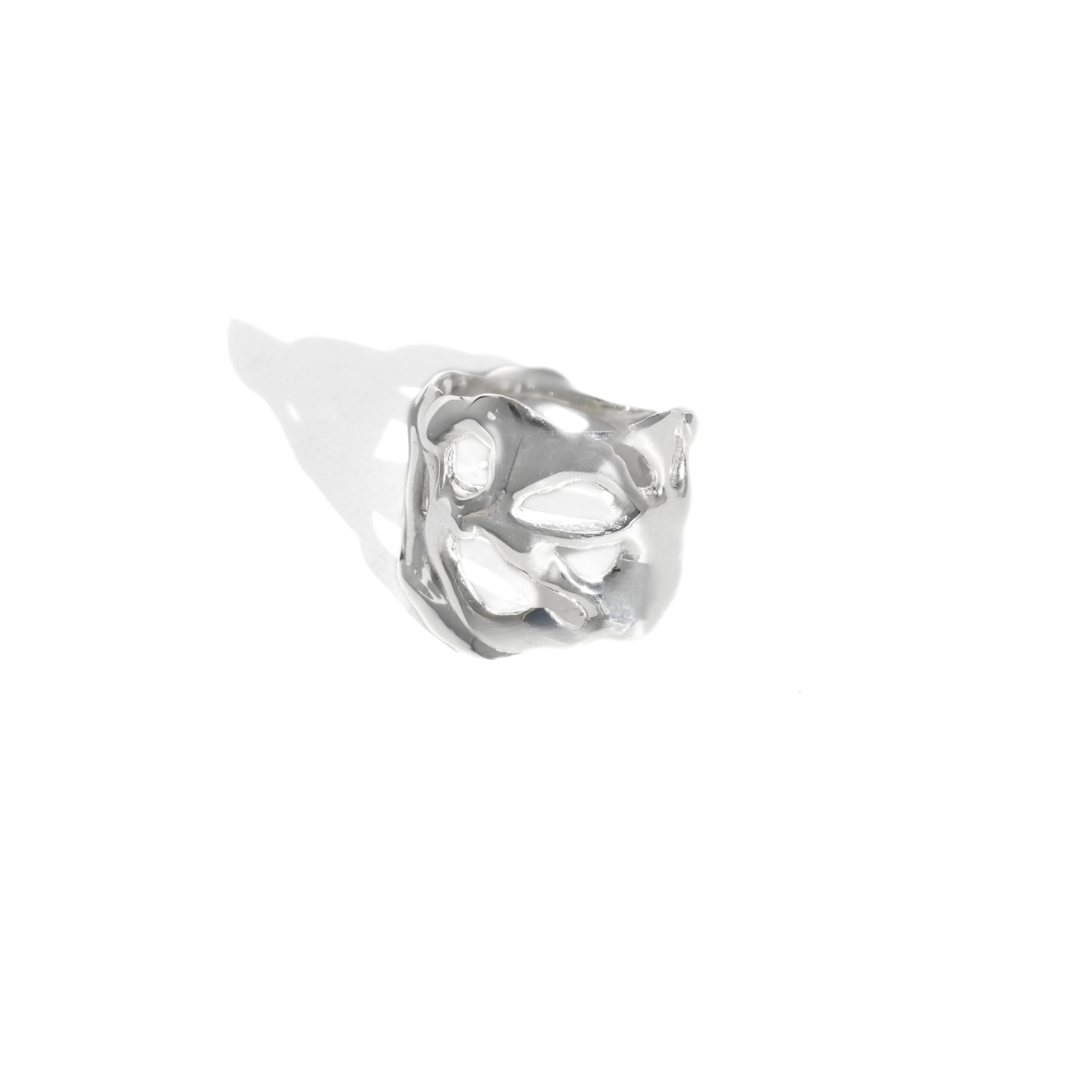 Liquid Sterling Silver Ring, Abstract Ring, Melted Ring, Molten Ring