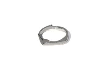 Anello impilabile in argento 925, anello con sigillo sottile