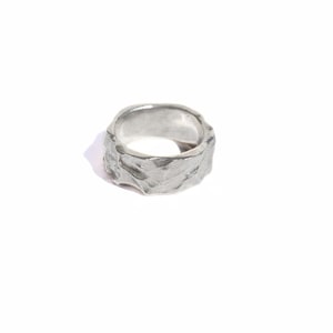 Celtic Silver Ring, Power Silver Ring, Rough Silver Ring, Organic Silver Ring