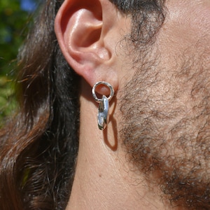 Handmade Sterling Silver Dangle Earrings: Organic Boho Jewelry
