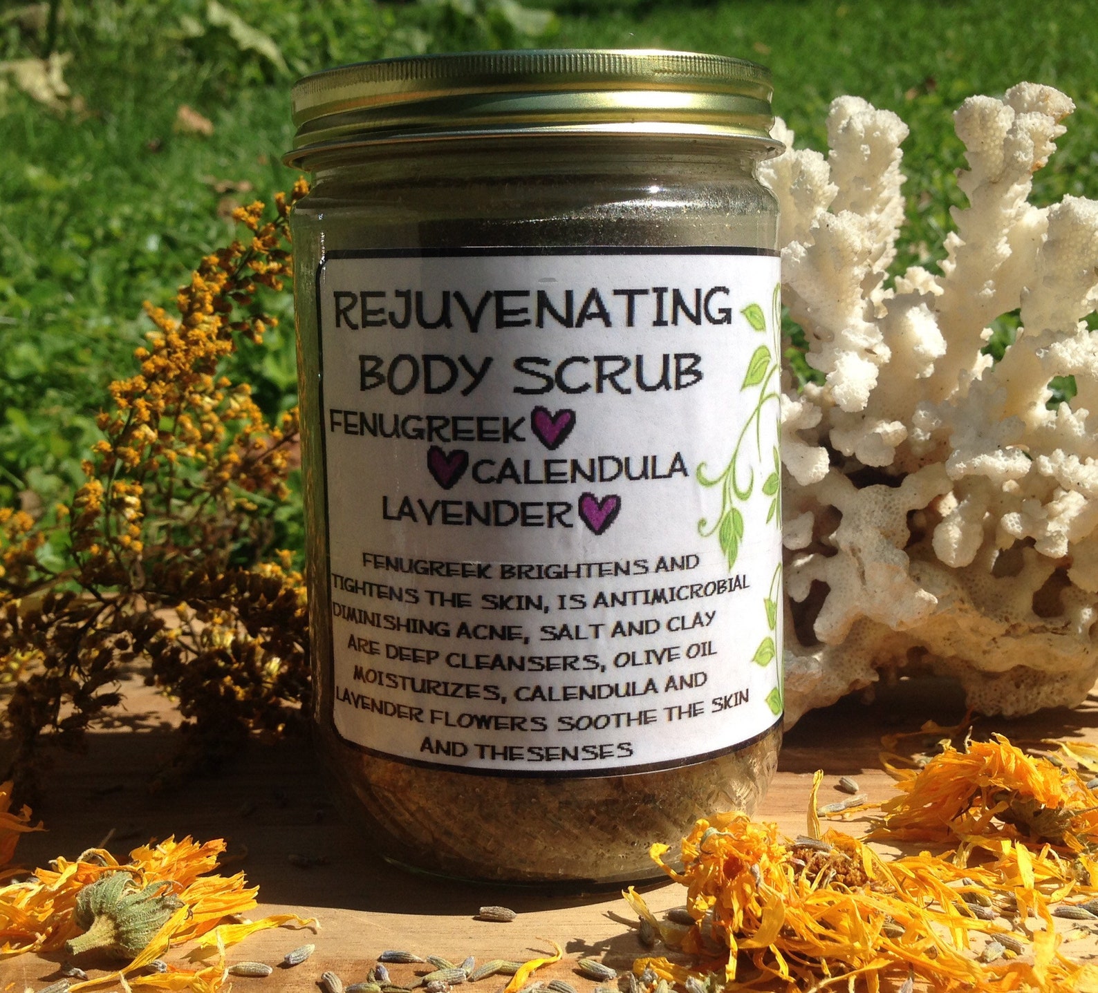 Verjongende Body Scrub / Zout Scrub / Alle organische / Etsy