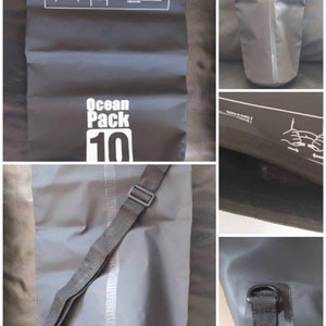 Dry bag, swimming bag, 5l, 10l, 20l 10 l schwarz
