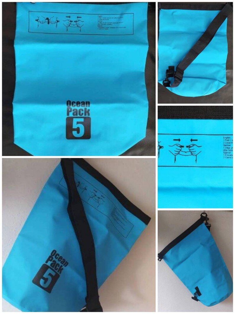 Dry bag, swimming bag, 5l, 10l, 20l 5 l türkis