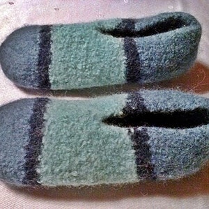 03 a pair of self-knitted felt shoes colorful pigeon blue mint dark blue children&#39;s shoes slippers slippers slippers shoes felt slippers