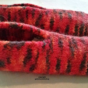 30 a pair of self-knitted felt shoes mottled red children&#39;s shoes slippers slippers slippers shoes felt slippers