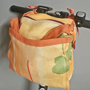 Nr. 2 Lenkertasche Fahrradtasche Rad Scooter Tasche Damentasche Handtasche Einkaufstasche Handarbeit Unikat