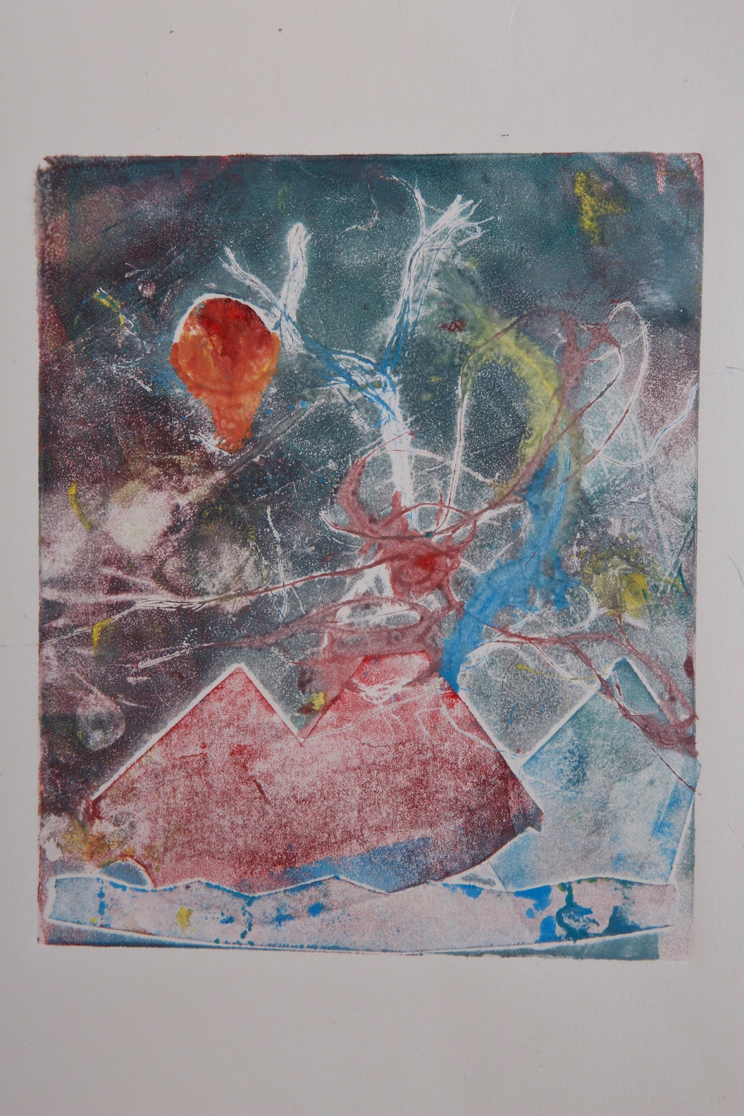 Albuquerque Abstract, Original Mono-print by Lori Farr - Etsy