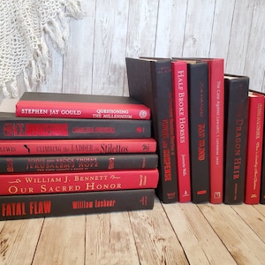 Contemporary Red and Black Decor books for Staging, weddings and more!