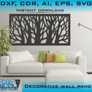 Decorative Wall Panels Vector File , CNC, Laser, Plasma drawing template, Wall Art