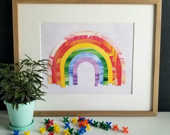 Rainbow Wall Art, Kids Room Decor, Playroom Print, Nursery Decor, Colorful Artwork, Rainbow Nursery Art, Boho Nursery Art, Rainbow Printable
