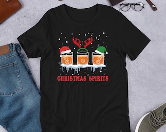 Christmas Premium Shirt, Christmas T-Shirt, Spirits Shirt, Christmas Spirits Shirt, Bourbon Shirt, Scotch Shirt, Whiskey Shirt