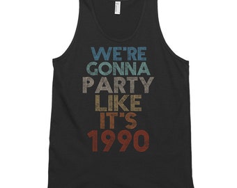 1990 Tank Top, Party Like It's 1990, Birthday Tank Top