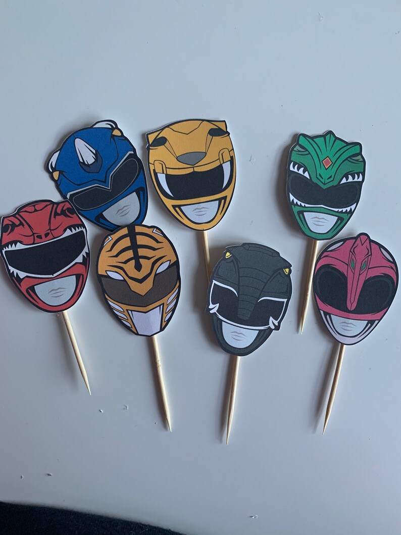 12 Power Rangers cupcake toppers | Etsy
