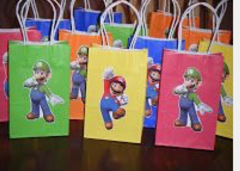 12 mario goodie bags Etsy