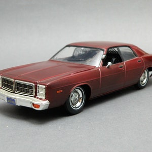 DODGE / PLYMOUTH FURY - 1/25 schaal gebouwd, handgemaakt, uniek stuk, street rod, op maat gemaakt, model, politieauto, modelauto, politie, schuurvondst