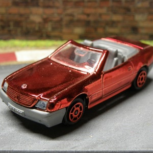 MERCEDES 500 SL Majorette Top Chrome Series vintage (n. 260) - Roadster, oggetto da collezione, amante delle auto, rarità, serie Chrome, modello pressofuso