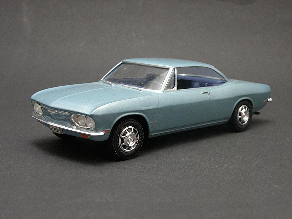 1969 Chevrolet Corvair - 1/24 Scale Built - Handcrafted, Unique