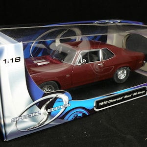 scale 1/18 - 1970 CHEVROLET NOVA SS Coupe - Maisto Special Edition - Die Cast, classic muscle car, Hot Wheels - die-cast model muscle car