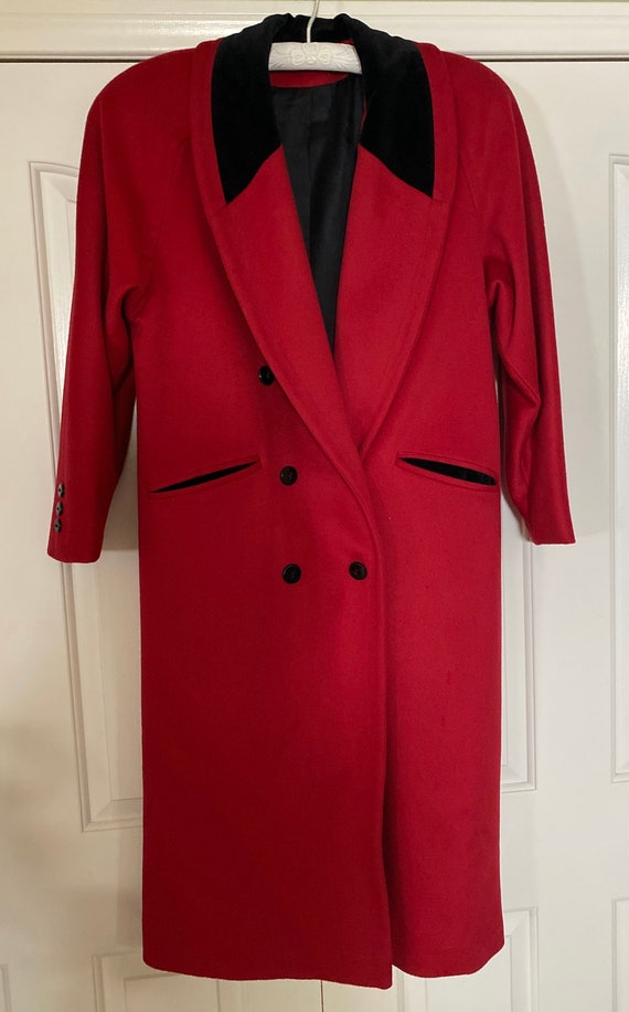 Vintage 1960s Pure Wool Coat/Woman’s Essential Red