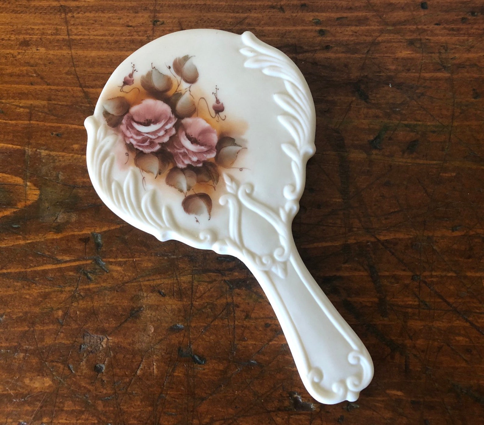 Vintage Hand Painted CC Brylian Porcelain Tray Mirror Picture Etsy