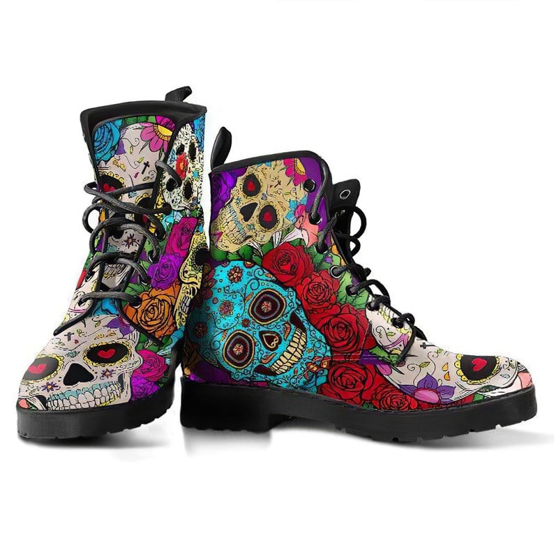 Womens Skull Boots Womens Leather Boots premium Boots Women Etsy