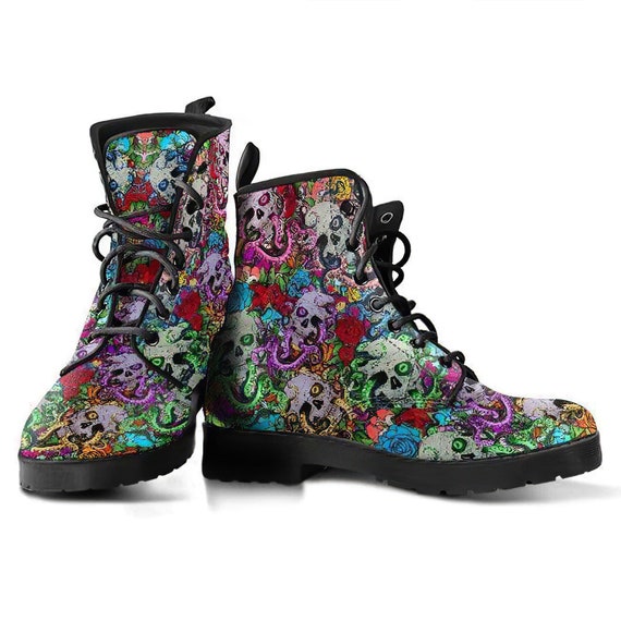 womens skull boots uk