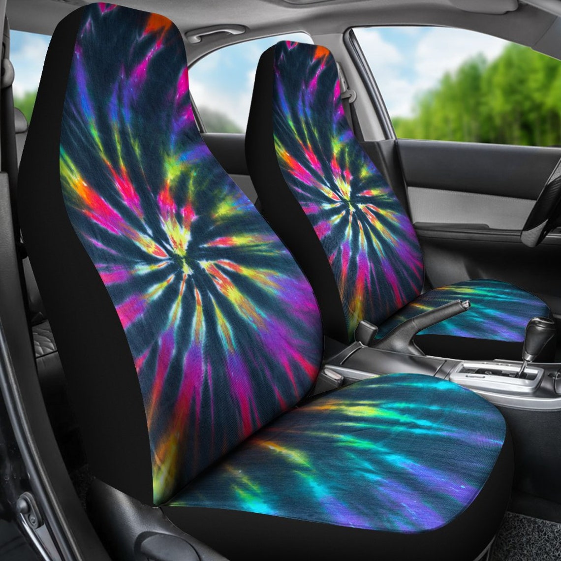 Car Seat Cover Tie Dye Swirl Car Accessories Hippie Car Etsy